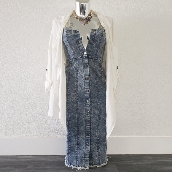 MISHA COLLECTION Dresses Denim Acid Wash Misha Collection Aquila